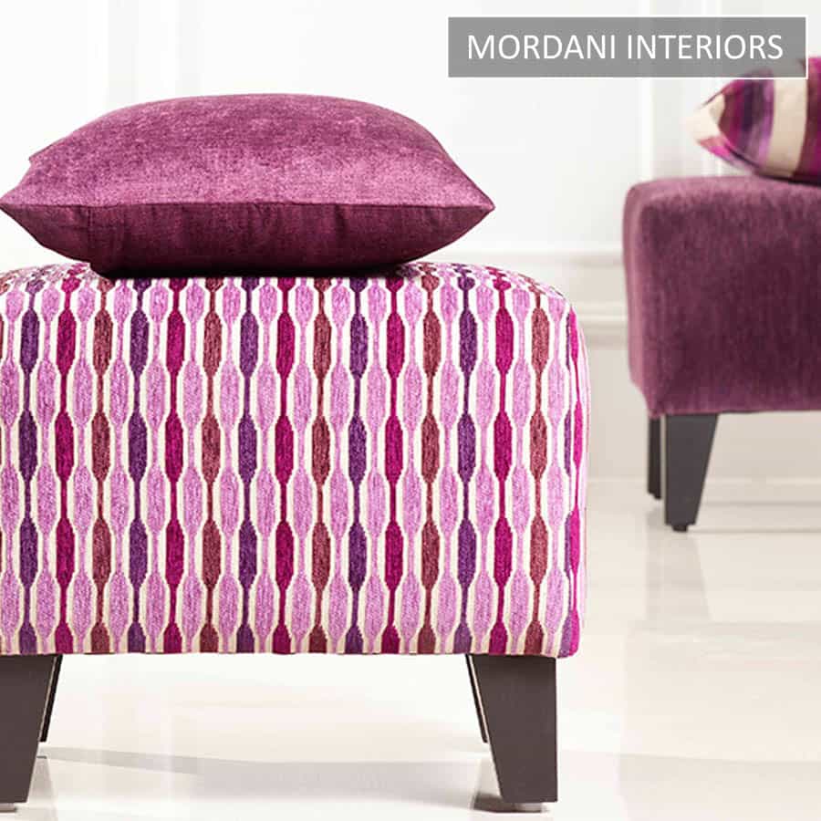 Colorama Purple Geometric Jacquard Upholstery
